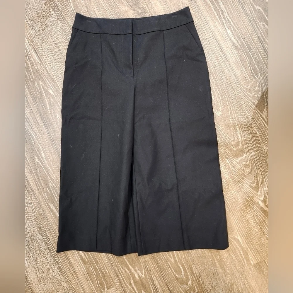 Kate Spade‎ Rambling Roses Black Stretch Twill Culotte size 12 New with Tags